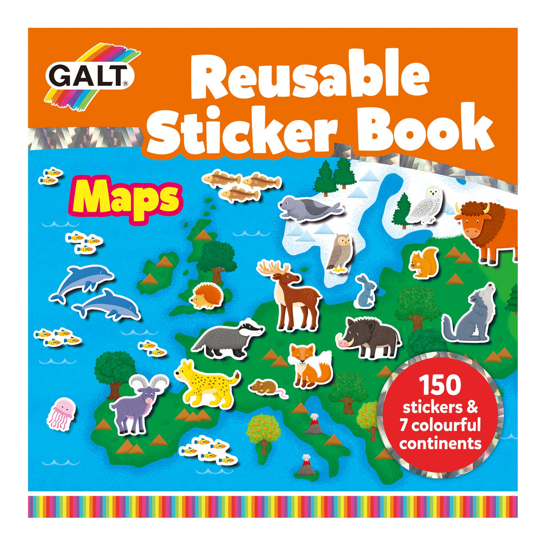 Reusable Sticker Book Maps