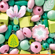 Load image into Gallery viewer, Flowers and Foliage Wooden Beads Set
