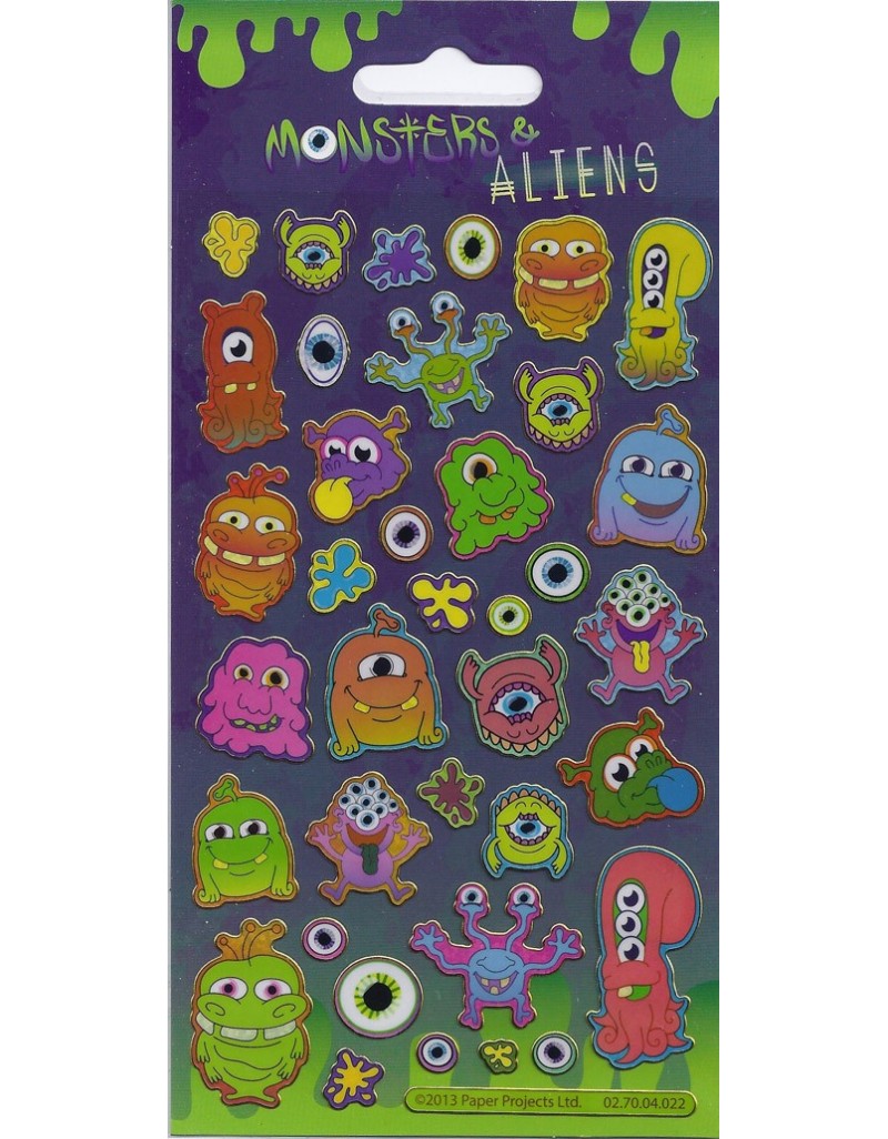 Sparkle Monsters and Aliens Stickers