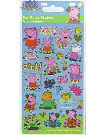 Foil Peppa and Golden Boots Stickers