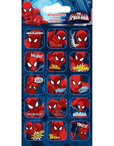 Foil Spiderman Caption Stickers