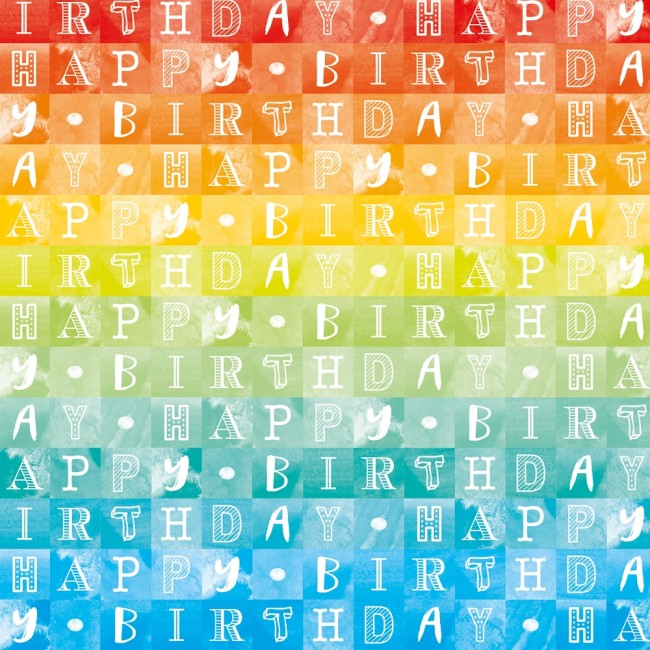 Rainbow Happy Birthday Gift Wrap Sheet