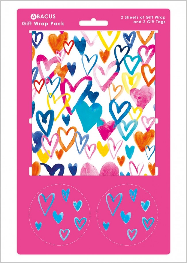 Hearts Gift Wrap Pack