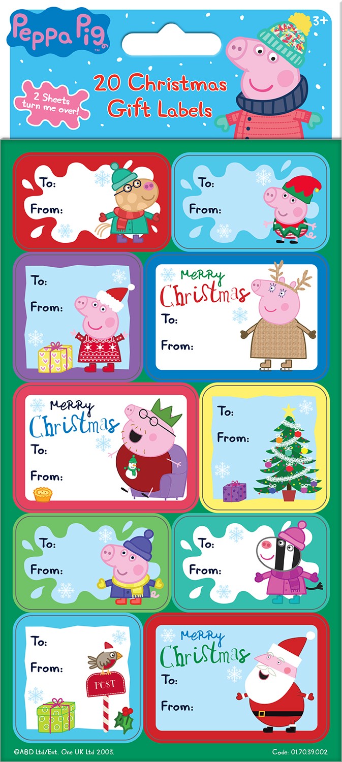 Christmas Gift Labels Peppa Pig