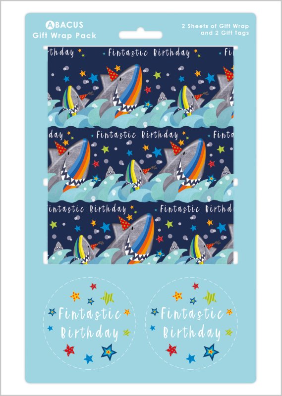 Fintastic Sharks Gift Wrap Pack