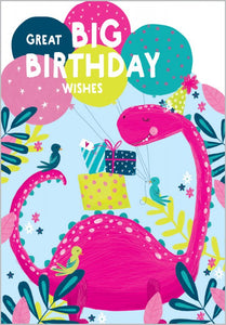 Hooray Birthday Dino Card