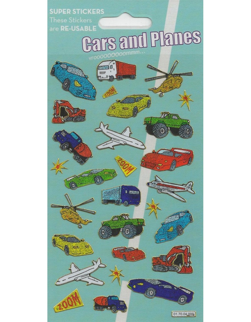 Sparkle Cars and Planes Stickers