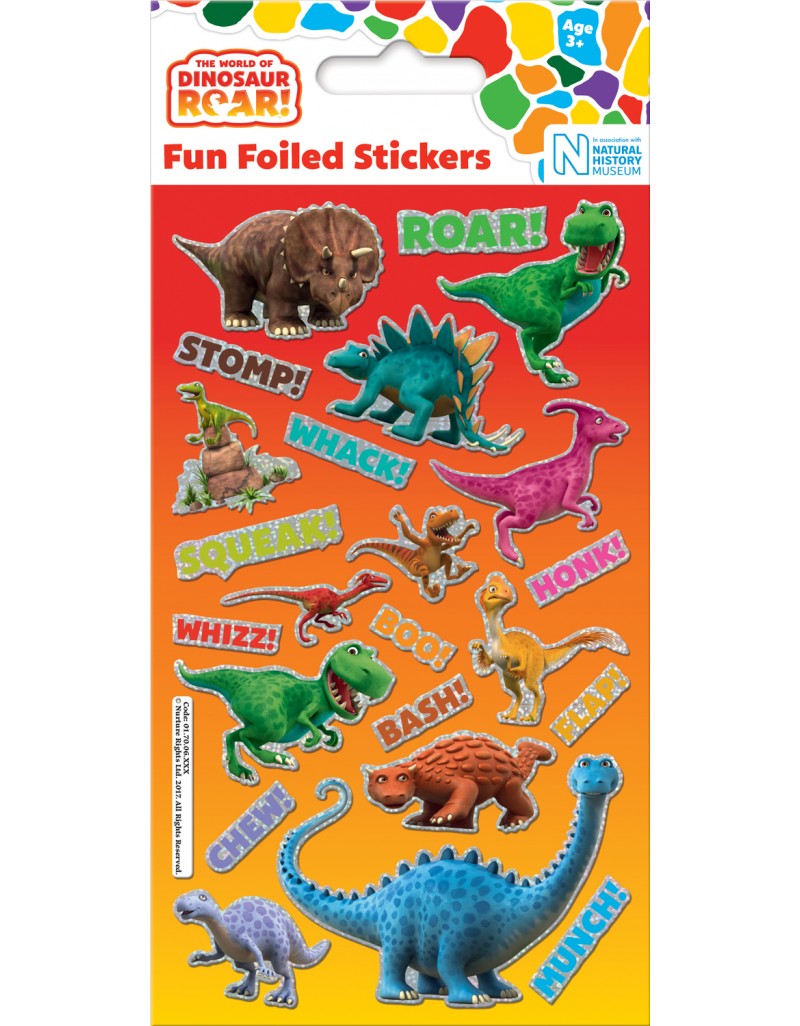 Foil Dinosaur Roar Stickers