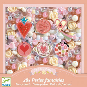 Fancy Hearts Wooden Beads Set