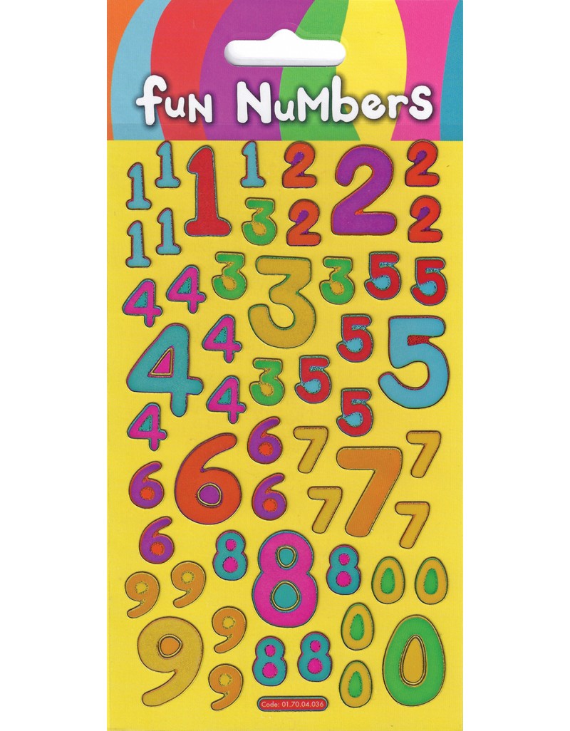 Sparkle Fun Numbers Stickers