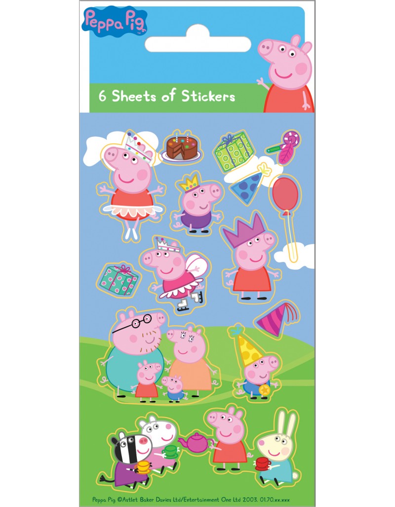 Party Pack Peppa Pig Stickers